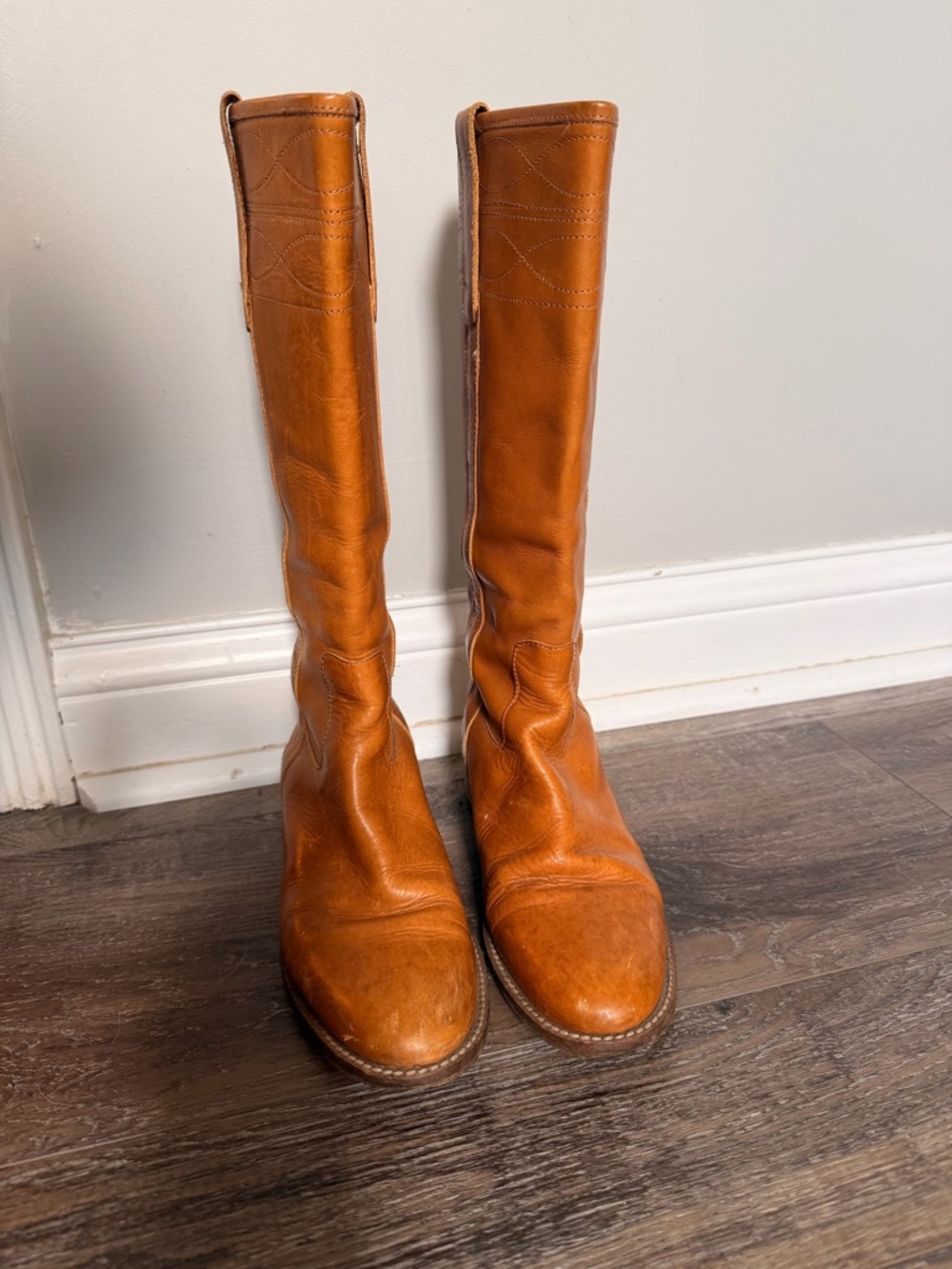 J. Crew Cognac Leather Knee-High Riding Boots - Picture 2 of 4